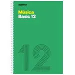 Cuaderno de música Additio Verde 12 Pentagramas