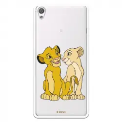 Funda Oficial Disney Simba Y Nala Transparente Para Sony Xperia Xa - El Rey León