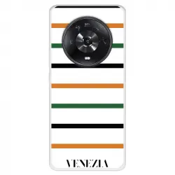 Funda Para Huawei Honor Magic4 Lite Del Venezia Football Club Fondo Blanco Rayas - Licencia Oficial Venezia Football Cl