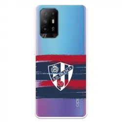 Funda para Oppo A74 4G del Huesca Rayas Transparente - Licencia Oficial Sd Huesca