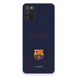 Funda Para Samsung Galaxy A02s Del Barcelona Barsa Fondo Azul - Licencia Oficial Fc Barcelona