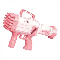 Klack Pistola de Burbujas Eléctrica a Pilas 25 Agujeros Rosa