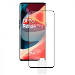Ksix Protector de Pantalla Cristal Templado para Oppo Reno 4 Pro 5G Negro