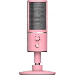 Micrófono - Razer Seiren X Quartz, Para PC, USB, Jack 3.5 mm, 110 dB, Condensador para Streaming, Rosa