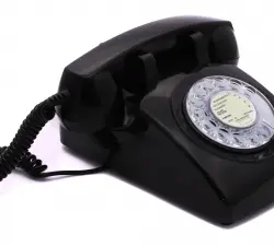 Teléfono Vintage 60s Cable Negro