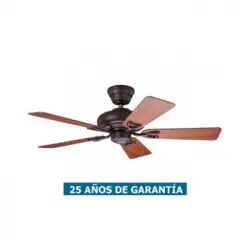 Ventilador De Techo Hunter Seville Ii 24039 Cereza Oscura O Roble Medio / Nuevo Bronce