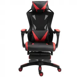 Vinsetto Silla Gaming con Reposapiés Roja/Negra