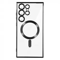 Avizar Funda Magsafe con Protección de Cámara Negro/Transparente para Samsung S23 Ultra