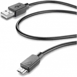 Cable USB - CellularLine 37713 0, 6m, A Micro-USB B, Macho, Negro