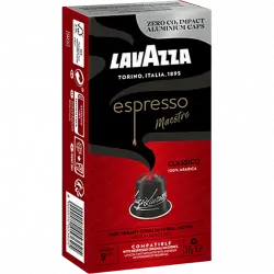Cápsulas monodosis - Lavazza Espresso Maestro Classico, 10 Cápsulas, Compatibles con el sistema Nespresso, Rojo