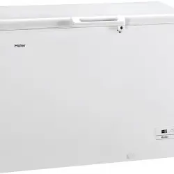 Congelador horizontal - Haier HCE379F, 366 l, 84.5cm, 2 Cestos, Cierre con llave, Super congelación, Blanco