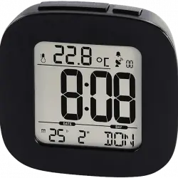 Despertador - Hama RC 45, LCD, 2 pilas, 12/24h, Alarma de velocidad, Negro