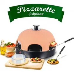 Emerio Po115984 Horno Para Pizzas Eléctrico Cubierta Piedra Terracota, 6 Comensales, 1100w