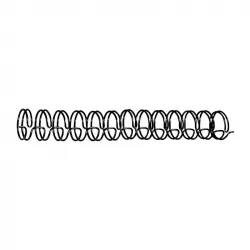 Espiral Wire 3:1 6,3 Mm N.4 Negro Capacidad 45 Hojas Caja De 100 Unidades