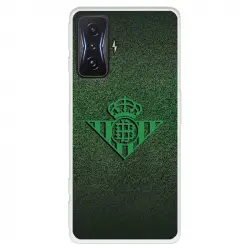 Funda Para Xiaomi Poco F4 Gt Del Real Betis Balompié Escudo Verde Fondo Trama - Licencia Oficial Real Betis Balompié
