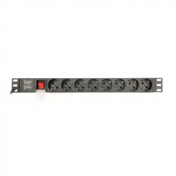 Gembird EG-PDU-014 Regleta PDU Rack 1U 8 Tomas Schuko 3m