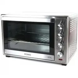 Horno Eléctrico Sobremesa Convención Y Rustidor 60l. 2500w. Temperatura Hasta 230oc, Temporizador Con Apagado 60min (inox)