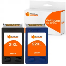 Pccom Essential HP 21XL/22XL Cartucho Tinta Compatible Negro/Tricolor Pack 2