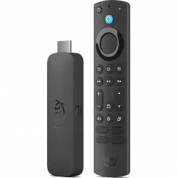 Reproductor multimedia - Amazon Fire TV Stick 4K Max (2024), Mando voz Alexa, UHD 4K, 16 GB, Quad Core 2.0 GHz, Fondo ambiental, HDMI, Wi-Fi 6