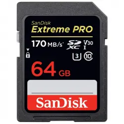 SanDisk Extreme PRO SDXC 64GB Clase 10 U3 V30 UHS-I