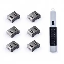 Smart Keeper Pack 6 Bloqueos para Puertos USB + Llave de Seguridad Negro