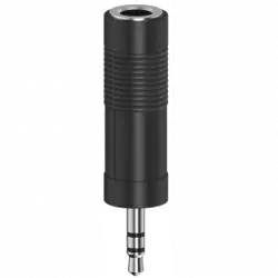 Adaptador - Hama 00205196, De Jack 3.5 mm conector a 6.3 enchufe, Negro