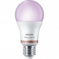 Bombilla inteligente - Philips Smart LED 8W A60 E27, Luz blanca y de colores, WiFi, Con tecnología SpaceSense
