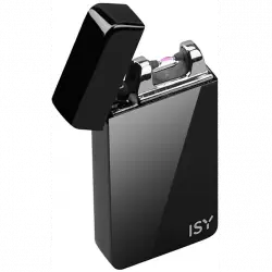 Encendedor - ISY IEL-1000, Eléctrica, Recargable, USB, Negro