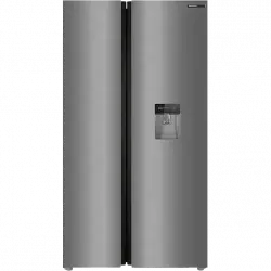 Frigorífico americano - Infiniton SBS-471XA, 503 l, No Frost, 176.8 cm, Dispensador de agua, Luz LED, Fast Cooling, Inox