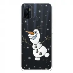 Funda para Oppo A32 Oficial de Disney Olaf Transparente Frozen