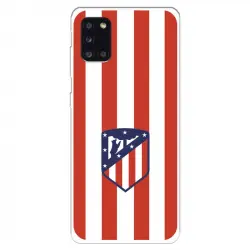 Funda Para Samsung Galaxy A31 Del Atleti Escudo Rojiblanco - Licencia Oficial Atlético De Madrid