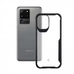 Ksix Flex Armor Funda TPU Transparente Borde Negro para Samsung Galaxy S20 Ultra