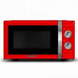 Schneider SMW23VMR Microondas con Grill 23L 800W Rojo Vintage