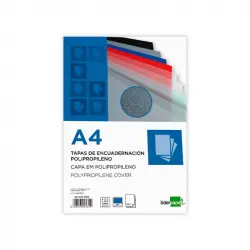 Tapa Encuadernacion Liderpapel Polipropileno A3 0.5 Mm Negro Opaco Paquete De 100 Unidades