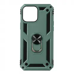 Avizar Funda Antigolpes 2 Materiales con Anillo Soporte Verde Oscuro para iPhone 13 Pro Max