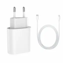 Cable 2 Metros + Base Cargador Fast Charge Pd 3.0 18w Para Iphone 13 Mini