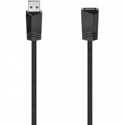 Cable USB - Hama 00200620, 2.0, 480 MBit/s, 3 m, Negro