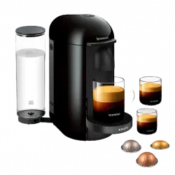 Cafetera de cápsulas - Nespresso® Krups Vertuo Plus XN9038, 1260 W, 1.2 L, 1 taza, Cápsulas monodosis, Apagado automático, Negro