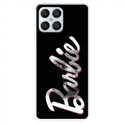 Funda Para Honor X6 Oficial De Mattel Barbie Logo Barbie Silicona Negra - Barbie