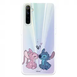 Funda Para Realme 6 Oficial De Disney Angel & Stitch Beso - Lilo & Stitch