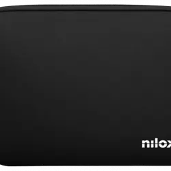 Funda portátil - Nilox NXF1401, Universal, Para portátiles de hasta 14.1”, Material textil, Negro