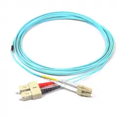 Kimex Cable de Fibra Óptica Dúplex 2mm OM3 SC/LC Agua 3m