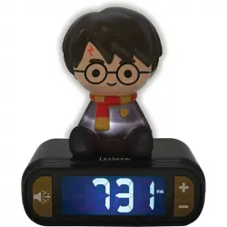 Lexibook Harry Potter Reloj Despertador Digital con Luz de Noche 3D y Efectos Sonoros