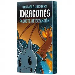 Asmodee Unstable Unicorns Juego de Cartas: Dragones Paquete de Expansión