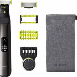 Barbero - Philips QP6551/15 OneBlade, Recortador barba y cuerpo, 14 longitudes, Uso en seco mojado, Autonomía 120 min, Negro