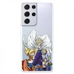 Funda Oficial de Dragon Ball Guerreros Saiyans Dragon Ball para Samsung Galaxy S21 Ultra