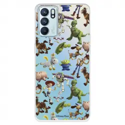 Funda Para Oppo Reno6 Oficial De Disney Muñecos Toy Story Siluetas