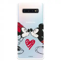 Funda Para Samsung Galaxy S10 5g Oficial De Disney Mickey Y Minnie Beso - Clásicos Disney