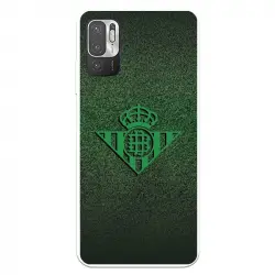 Funda para Xiaomi Redmi Note 10 5G del Betis Escudo Verde Fondo Trama - Licencia Oficial Real Betis Balompié