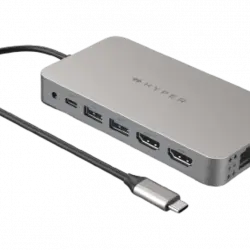 Hub USB - Hyper HDM1H-GL, 10 Puertos en 1, Para M1 MAC, Mbit/s, Plata